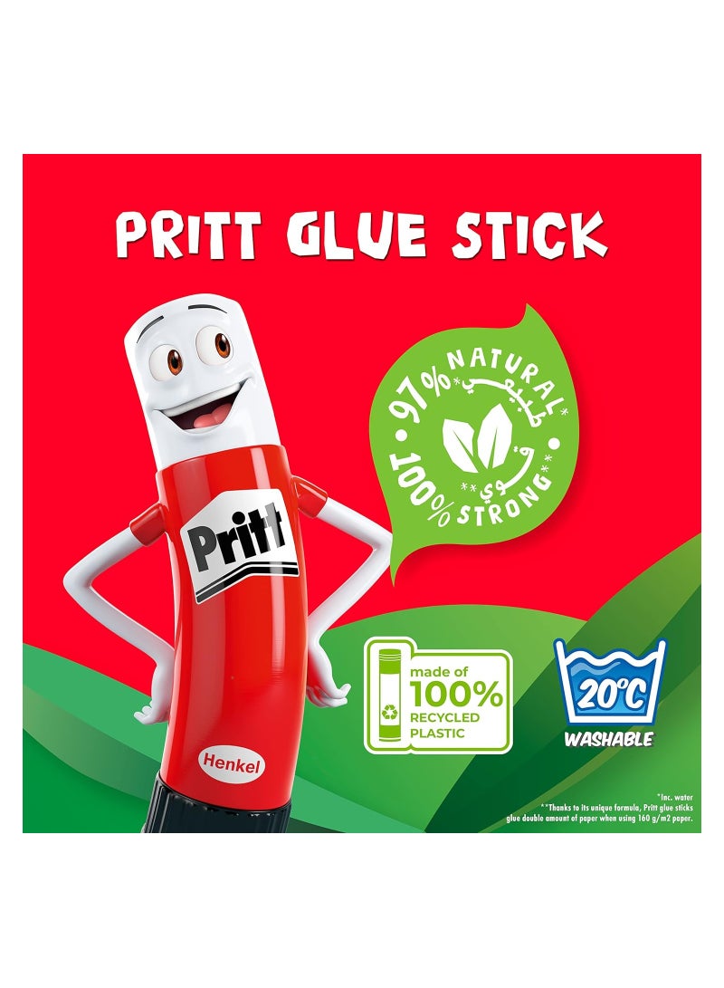 Pritt Transparent Glue Stick 11G X 4
