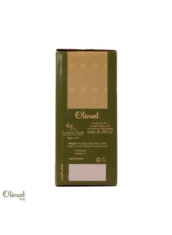 640g 4barsx160g, aleppo soap, aleppo soap natural, free loofah, handmade aleppo, natural olive, natural olive oil, nourishing skin, oil soap, olivant, olive oil, olive oil soap, skin 640g, soap natural, soap natural olive