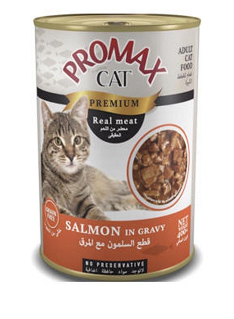 Promax Cat Premium Real Meat Salmon In Gravy 400G