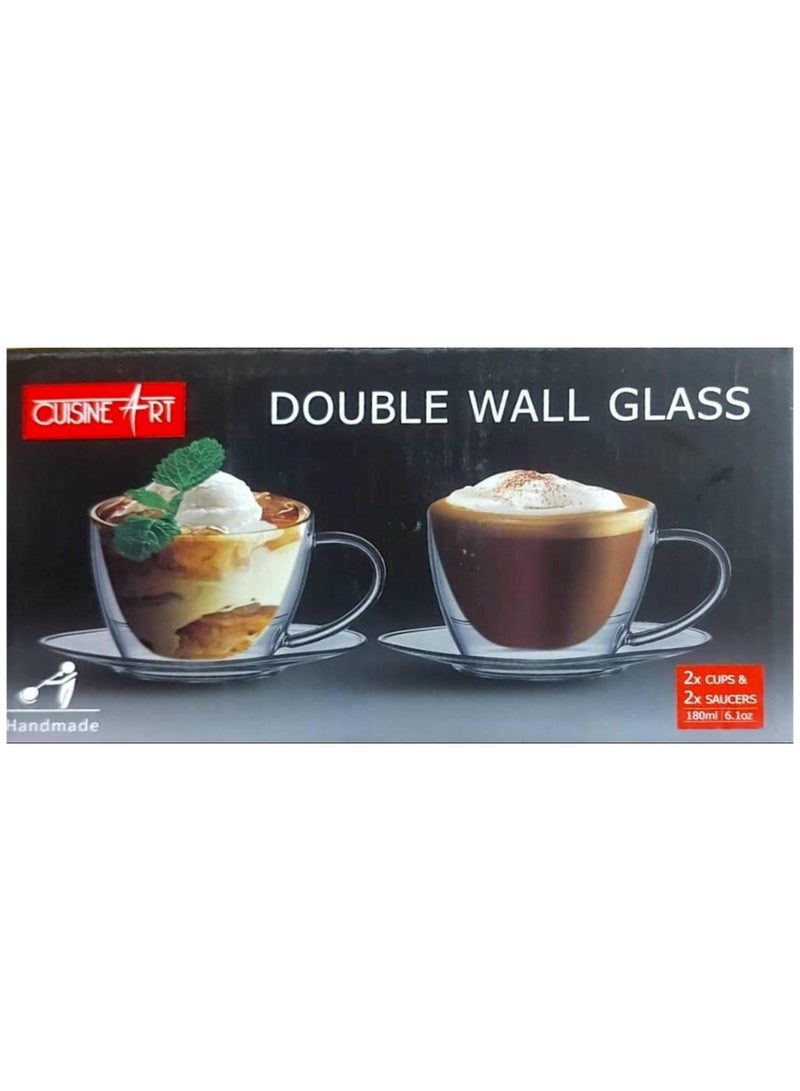 Double Wall Glass 180ml Set by Cuisine Art