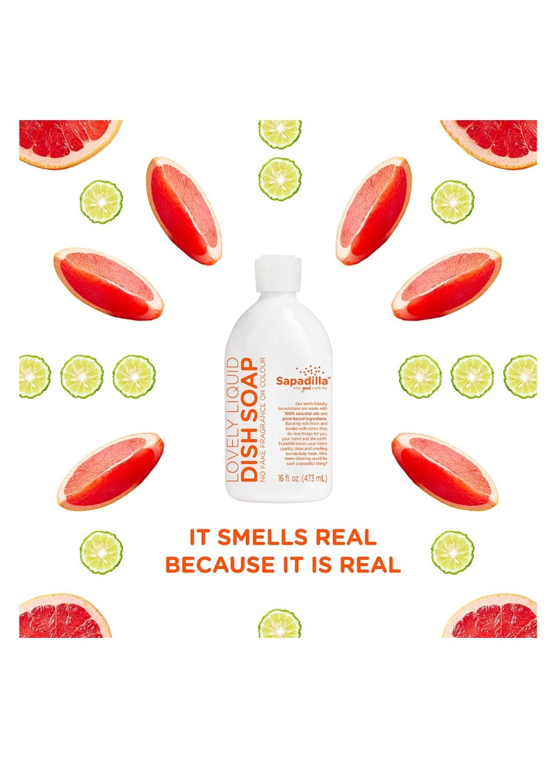 Sapadilla Liquid Dish Soap Grapefruit & Bergamot