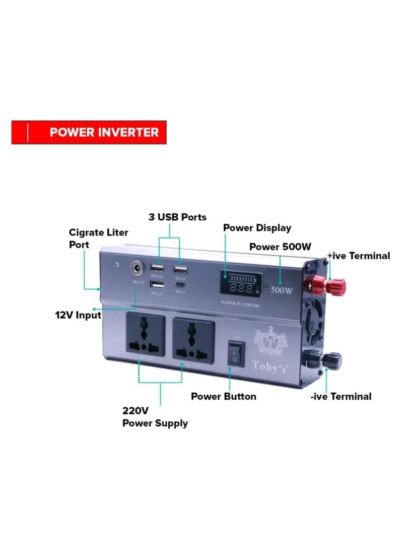 Premium 55000mAh Power Battery with Inverter - Toby'S
