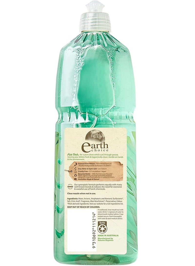 Earth Choice Dish Wash Liquid, Aloe Fresh - 1 Litre