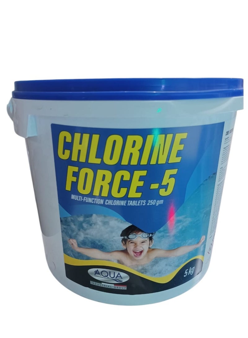 Aqua Chlorine Pool Cleaning Force 5 Tablet - 5Kg