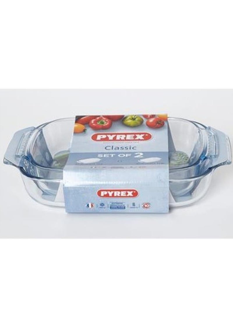 PYREX 2-Piece Rectangular Roaster Set