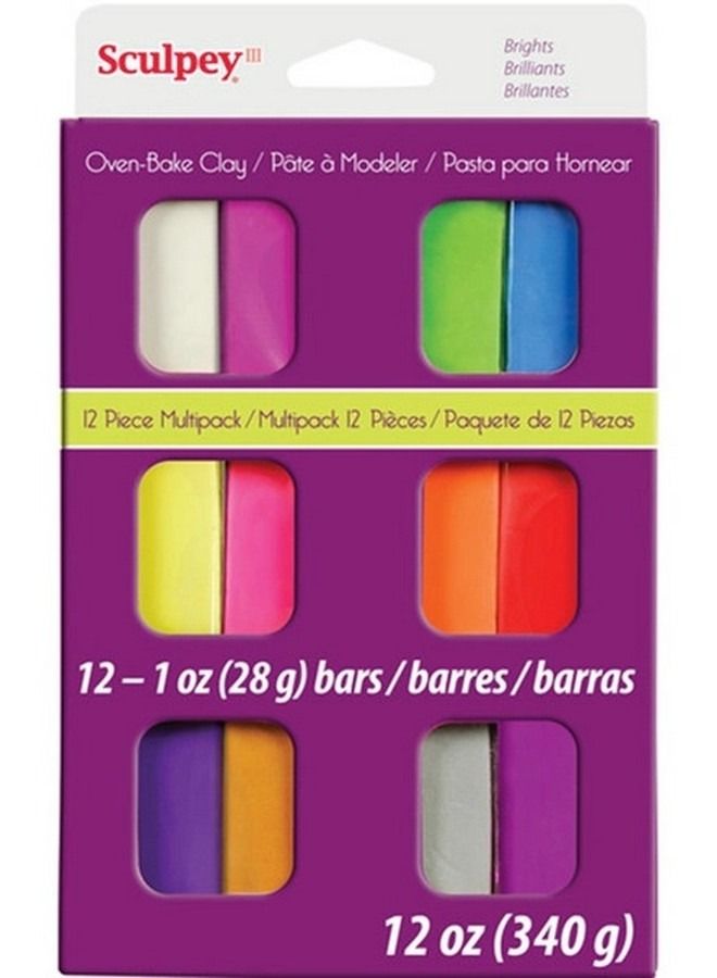 Sculpey Sculpey III Polymer Clay Pack 12 pcs