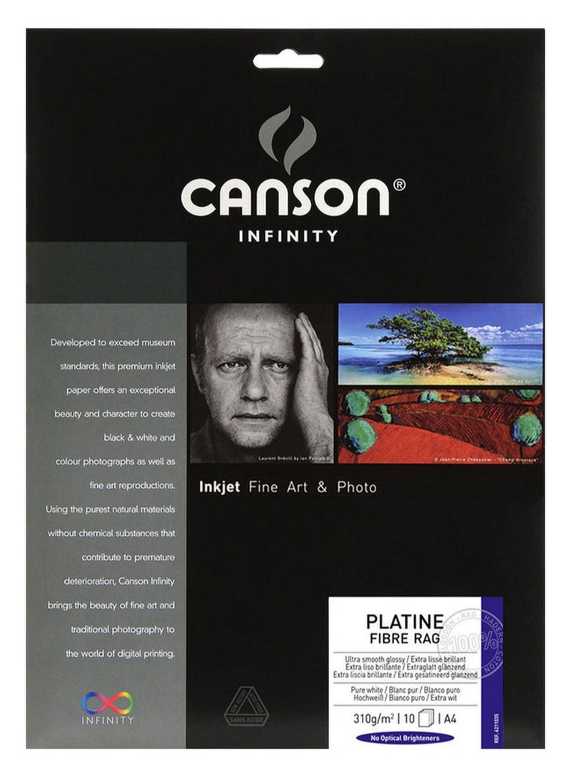 CANSON Infinity Platine Fibre Rag A4 Glossy Paper