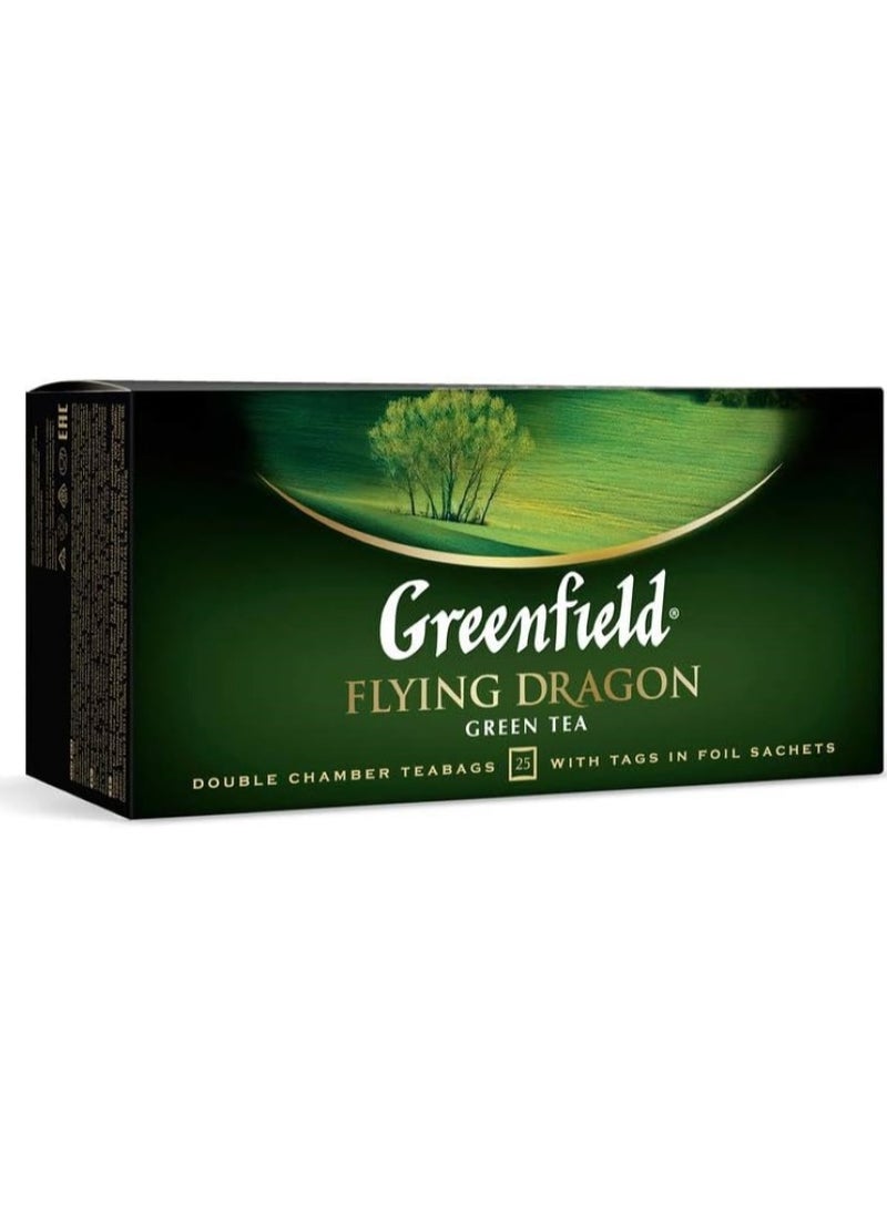 Greenfield Green Tea Flying Dragon 25 Tea Bags