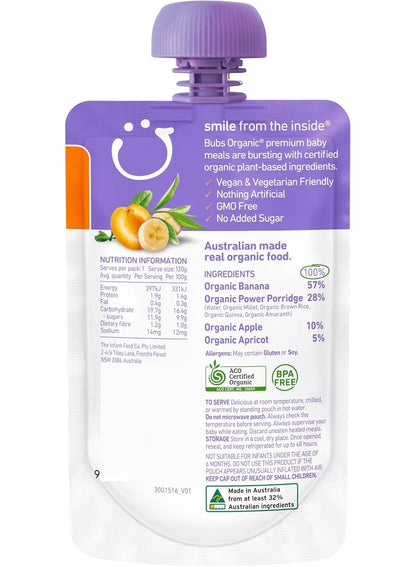 apricot power, baby food, baby food banana, banana apricot, banana apricot power, bubs, burst baby, burst baby food, food banana, food banana apricot, organic plant, organic plant burst, plant burst, plant burst baby, power porridge