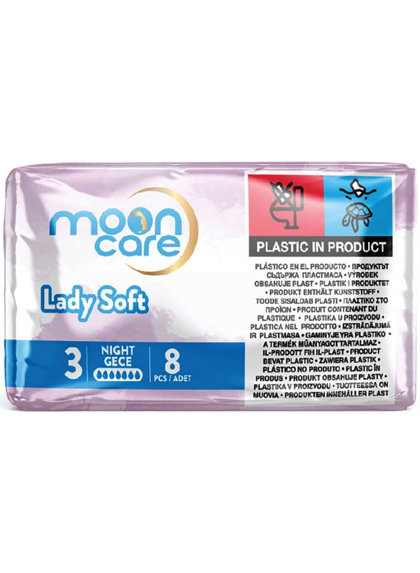 MOON Care Lady Soft Sanitary Napkin Night White