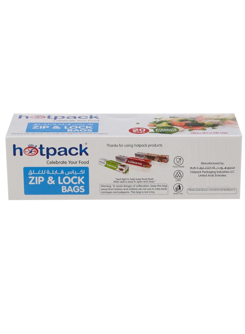 Hotpack Ziplock Storage Bag 18 X 21 Cm