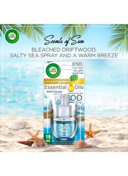 Air Wick Essential Oil Diffuser Refill, Beach Escape