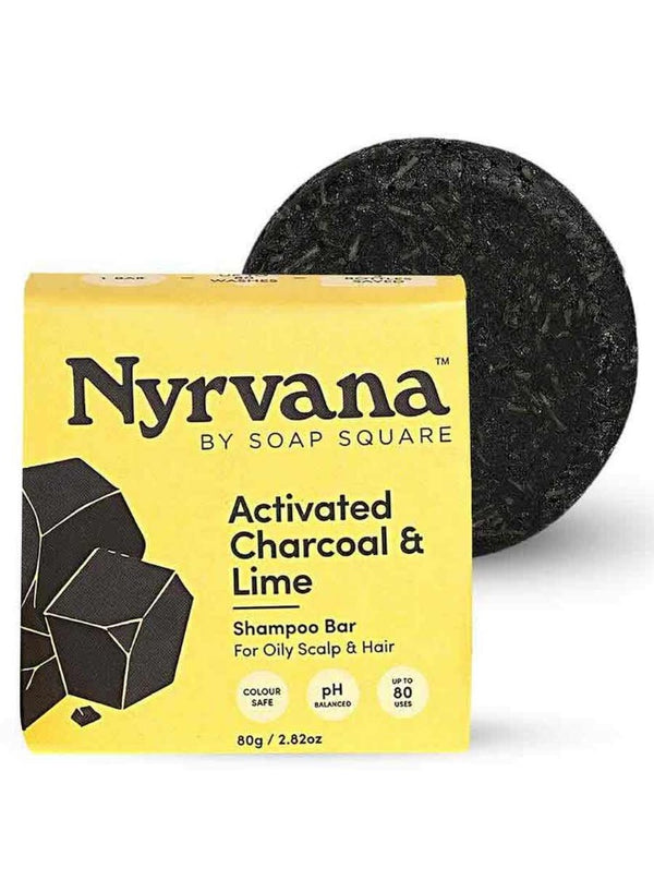 activated charcoal, activated charcoal lime, charcoal lime, charcoal lime shampoo, hair 80g, hair care, lime shampoo, lime shampoo bar, nyrvana, oily scalp, oily scalp hair, plant based, scalp hair, scalp hair 80g, shampoo bar