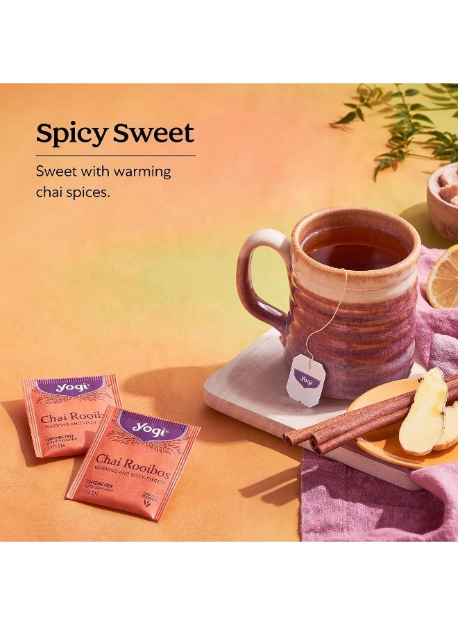 YOGI Chai Rooibos Tea Bags, Caffeine Free