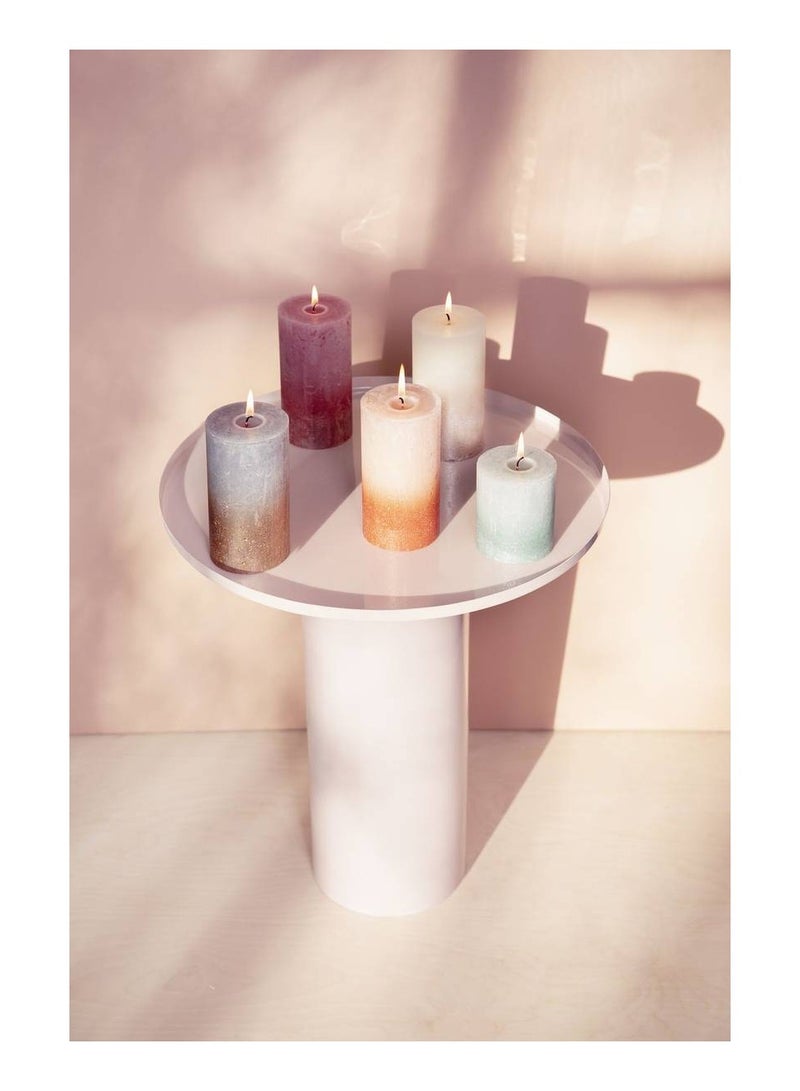 BOLSIUS Sunset Pillar Candle Silver & White