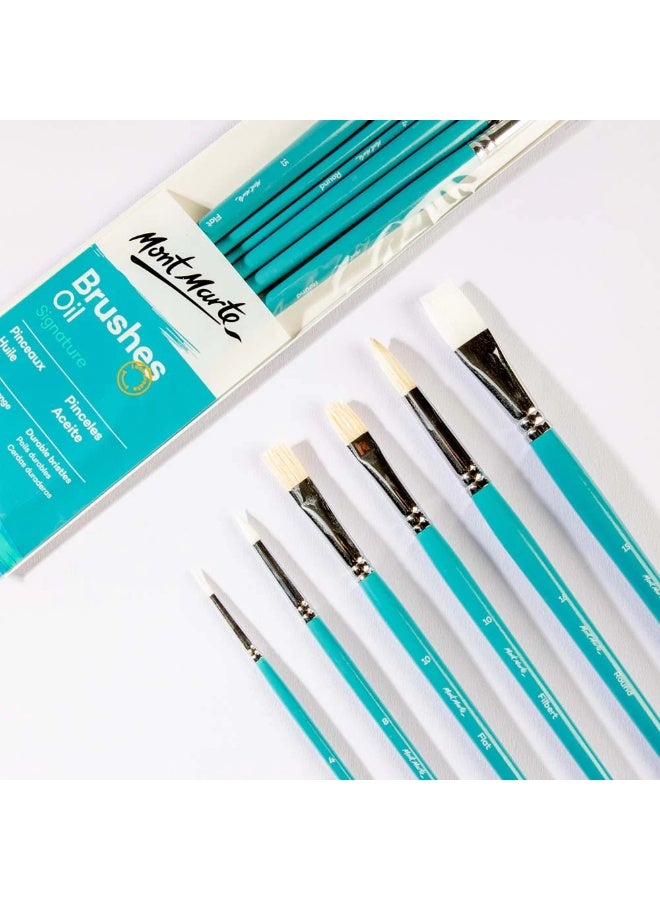 Mont Marte Signature Oil Brushes Set 6Pc