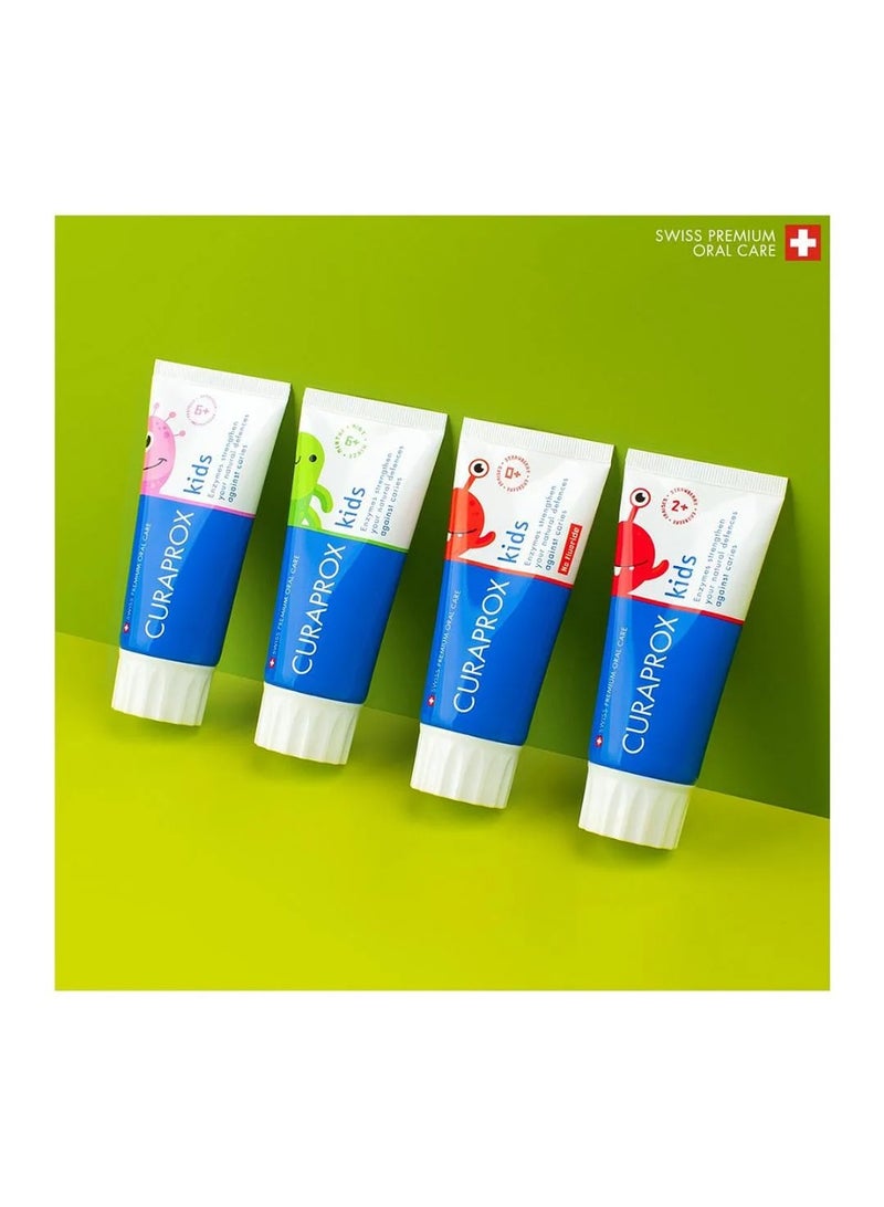 CURAPROX Kids Children Watermelon Toothpaste Fluoride Protection Fruity Flavour Gentle On Teeth & Gums 6 Years+ 60 ML