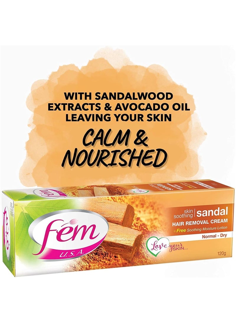 Fem Skin Soothing Hair Removal Cream with Sandal