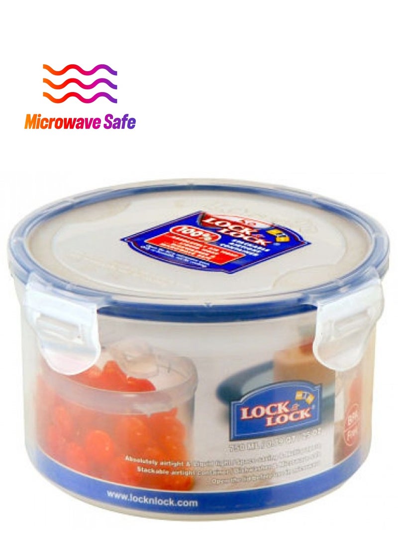 LocknLock Round Food Container Clear/Blue