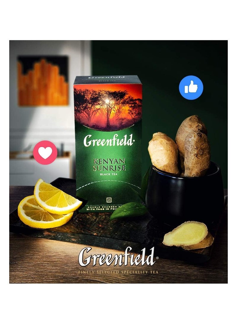 Kenyan Sunrise Black Tea 25 Tea Bags Greenfield