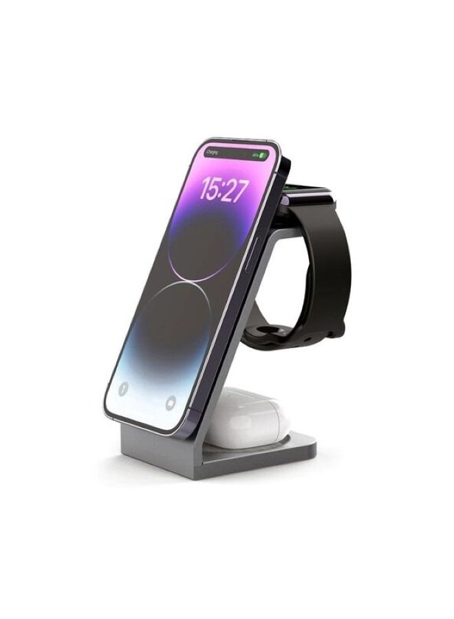 Xpower 3-In-1 Magnetic Wireless Charger 18W Silver