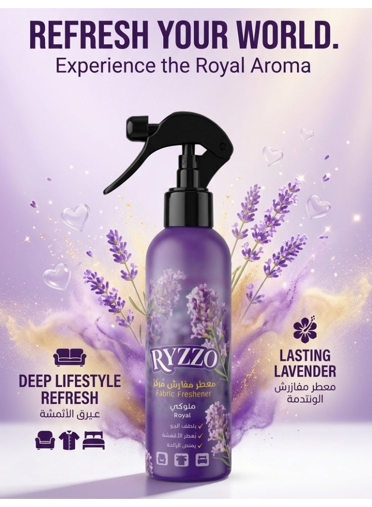 air dry, concentrated fabric, concentrated fabric freshener, cool dry, every day, fabric freshener, fabric freshener spray, freshener spray, freshener spray royal, gas free, home care, note keep, onto skin, ryzzo, spray royal