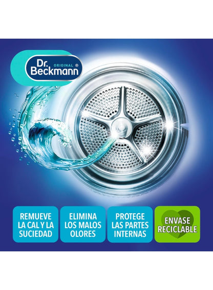 dr beckmann,machine care,care cleaner,metal rubber,rubber parts,odour removal,carbon formula,lifespan odour,protects metal,washing machine,activated carbon,formula prolongs,removal protects,deep maintenance,cleaner activated