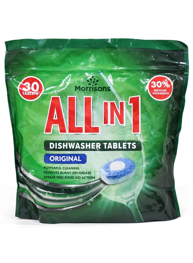 Morrisons All In 1 Original Dishwasher Tablets 30 Pcs