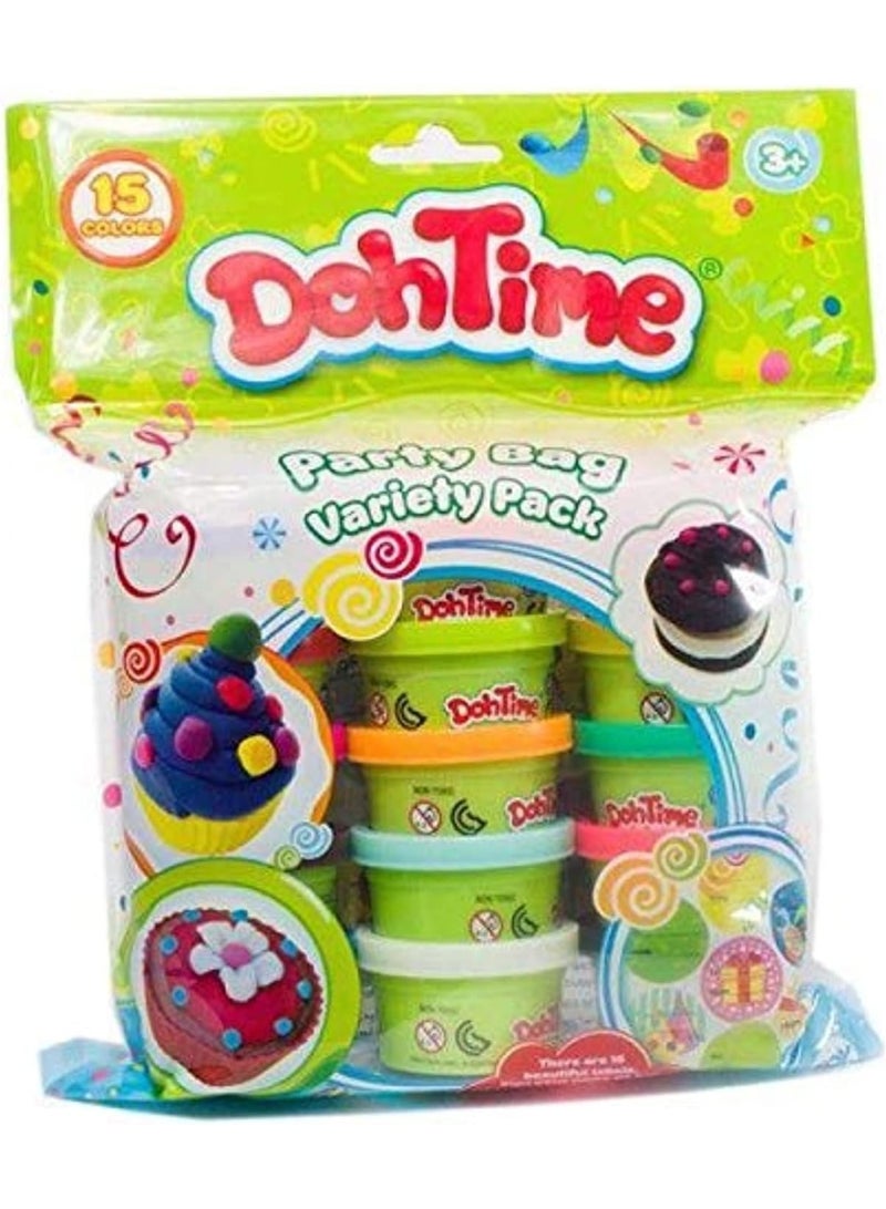 DOH TIME Party Bag Variety Pack 15 Dough Pots