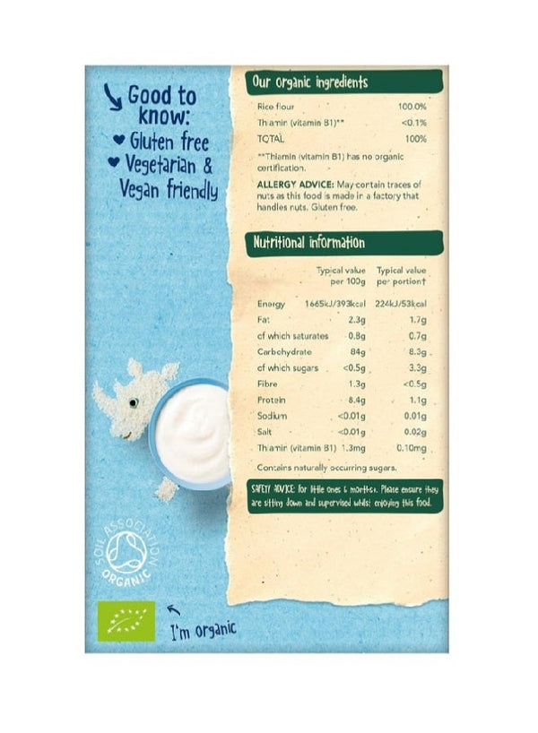 Organix Organic Baby Rice 100g for Weaning