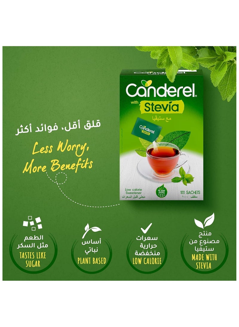Canderel Stevia Sweetener 100 Sachets