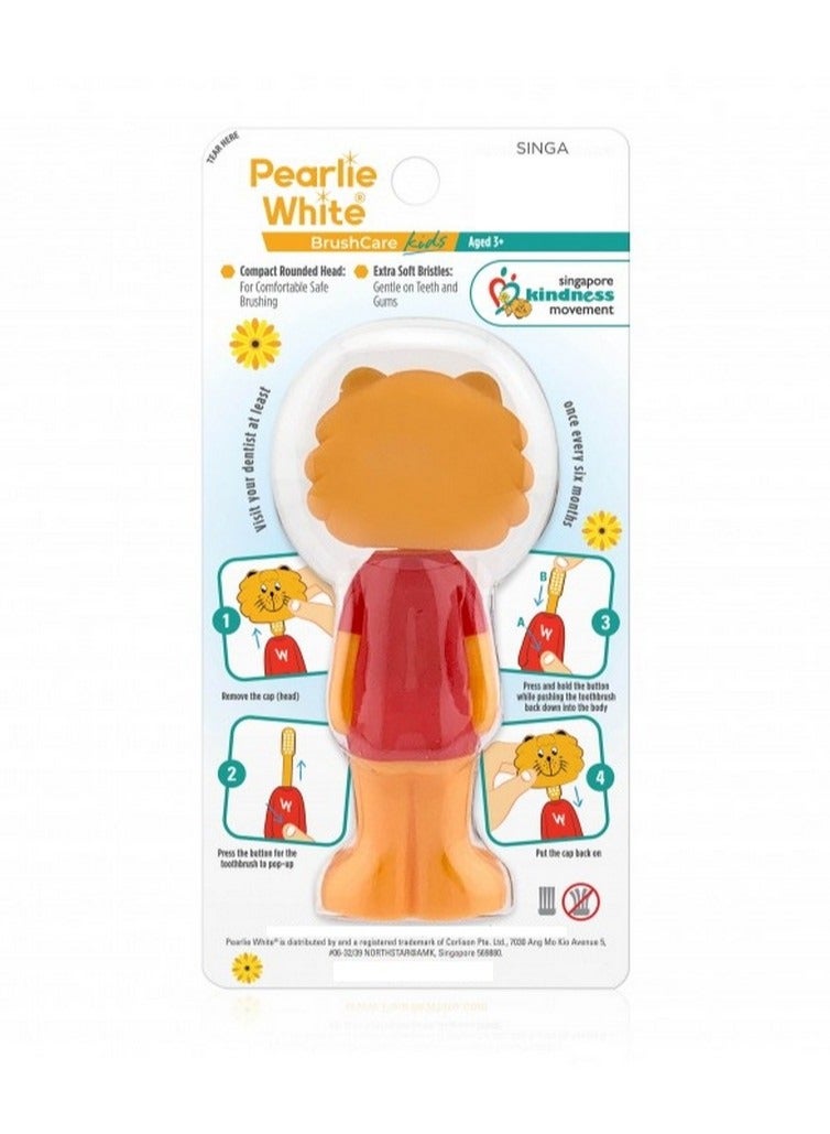 Fun Kids Toothbrush With Cover - Pearlie White