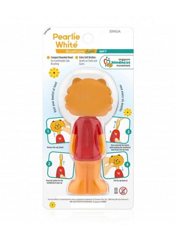 Fun Kids Toothbrush With Cover - Pearlie White