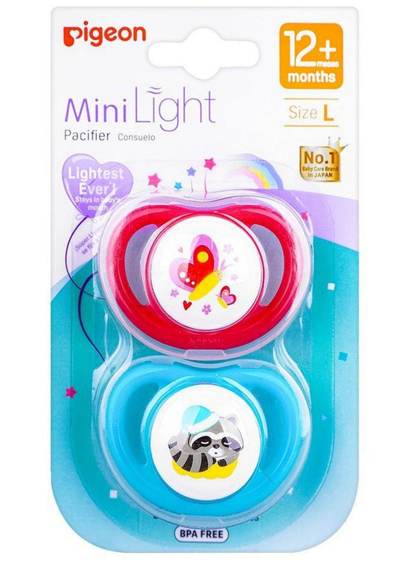 Pigeon Mini Light Pacifier Set - Butterfly & Raccoon
