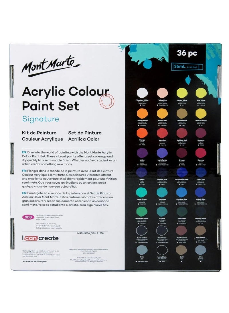 Mont Marte Acrylic Paint Set 36ML - Premium Quality