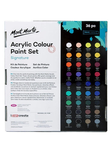 Mont Marte Signature Acrylic Colour Paint Set 36 Piece 36ML