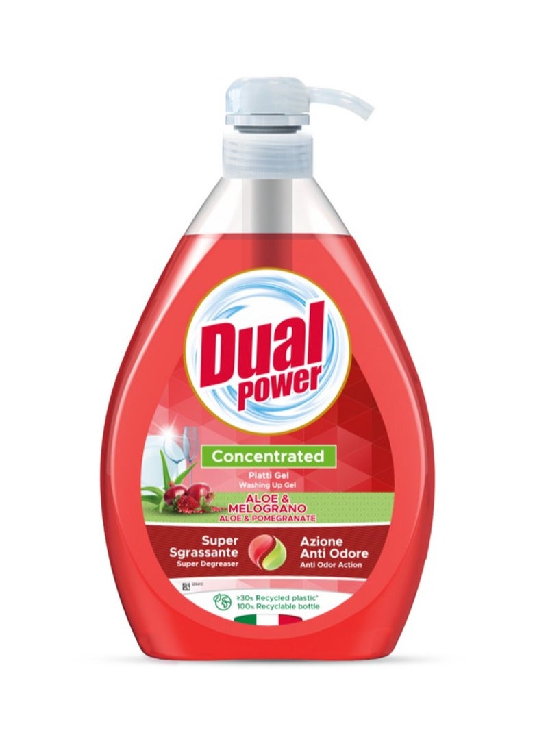 Dual Power Dishwashing Liquid Aloe & Pomegranate 1000 ML