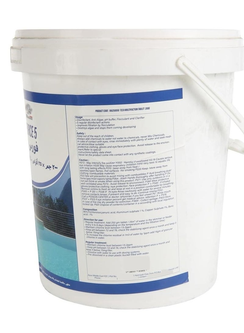 Aqua Chlorine Pool Cleaning Force 5 Tablet - 5Kg