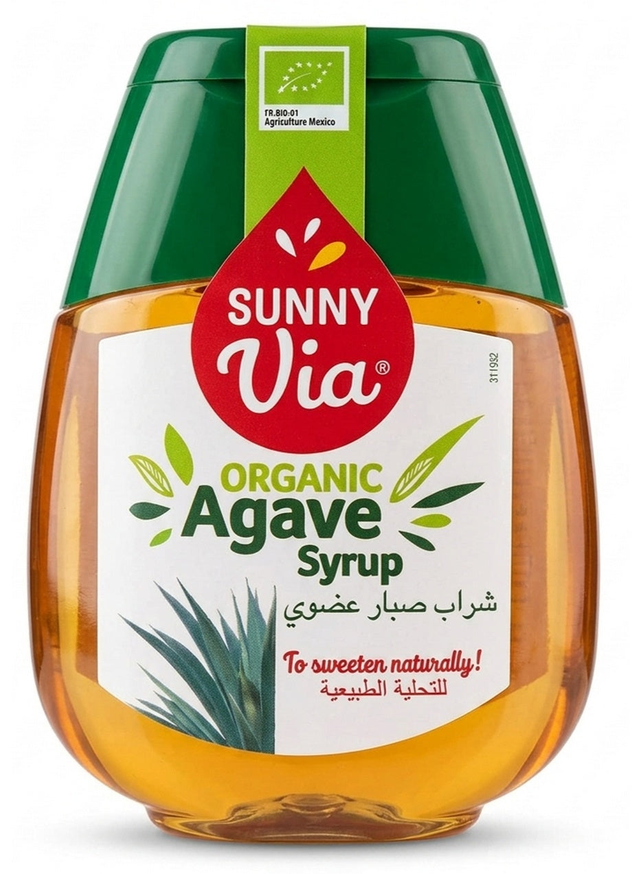 agave syrup, agave syrup natural, cool dry, free safe, gluten free, index low, natural sweetener, natural sweetener 250g, organic agave, organic agave syrup, sunny via, sweetener 250g, syrup natural, syrup natural sweetener, vegan