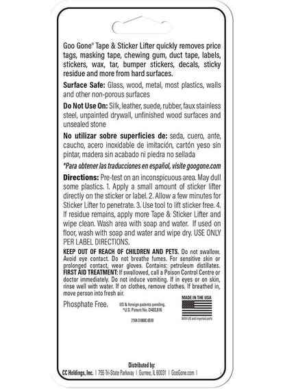 Goo Gone Sticker Lifter Citrus Adhesive Remover