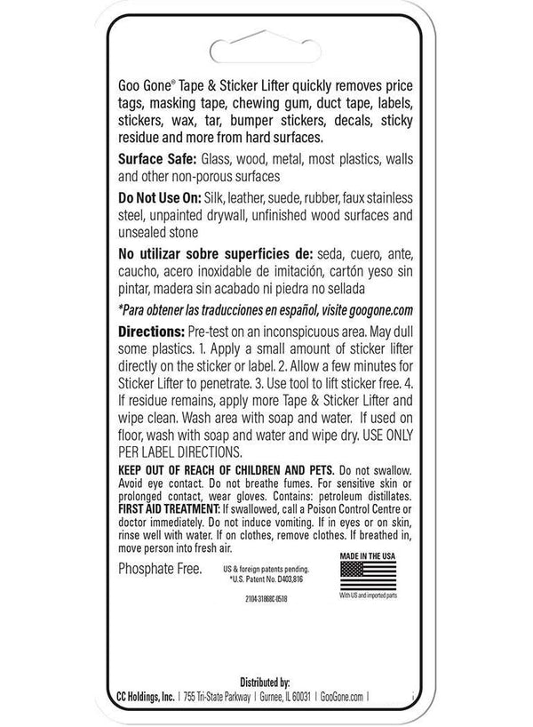 Goo Gone Sticker Lifter Citrus Adhesive Remover