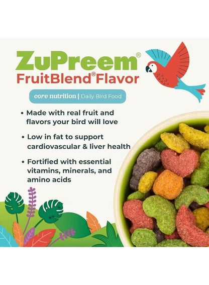 ZuPreem FruitBlend Parrot Food for Large Birds