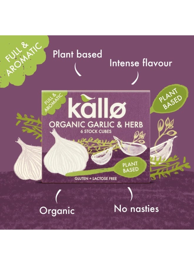 Kallo Organic Garlic & Herb Stock Cubes 6