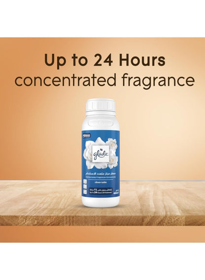 aroma adds, cap support, clean fresh, clean linen, clean linen scent, day clean, fragrance concentrate, fresh aroma, glade, linen scent, multipurpose fragrance, multipurpose fragrance concentrate, needs key, secure cap, skin keep