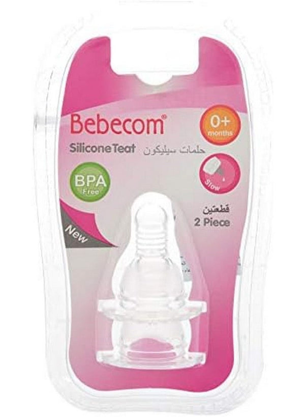 Bebecom Silicone Teat for Babies Pack of 2