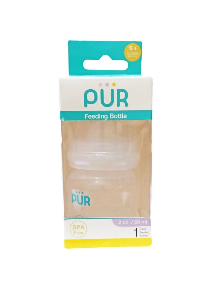 Pur Slow Flow Baby Feeding Bottle 60 ML