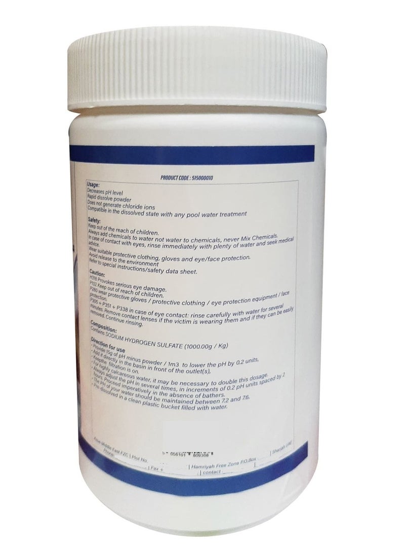 Aqua pH Minus Pool Cleaning Powder 1Kg