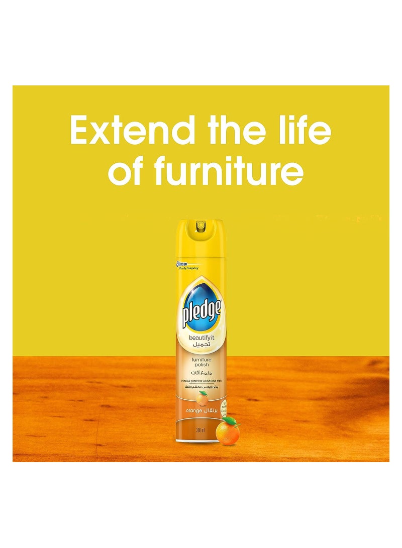 Pledge Beautify It Furniture Spray Orange 300 ML