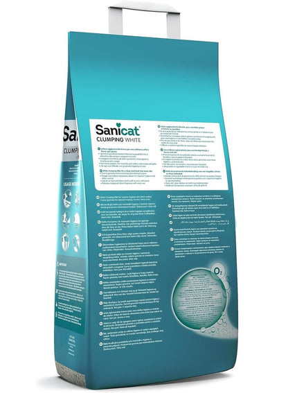 Sanicat White Clumping Cat Litter 8L Rose Petal Scent