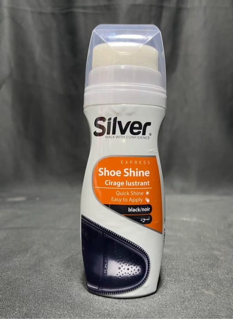 Silver Express Shoe Shine Liquid Polish Black 75 ML
